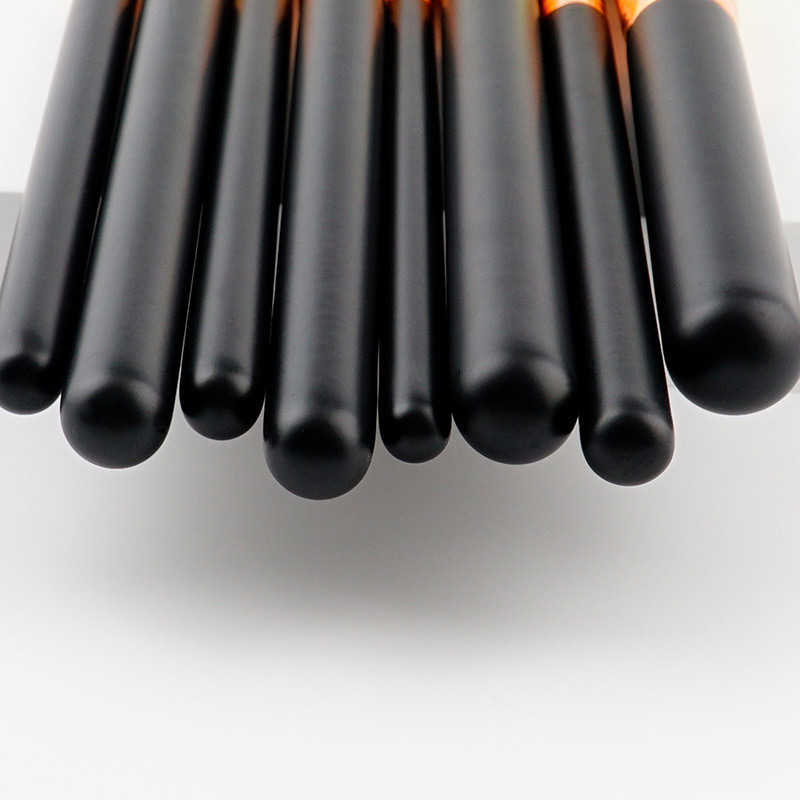 Fashion Light Orange Color-matching Decorated Brushes (8pcs),Beauty tools
