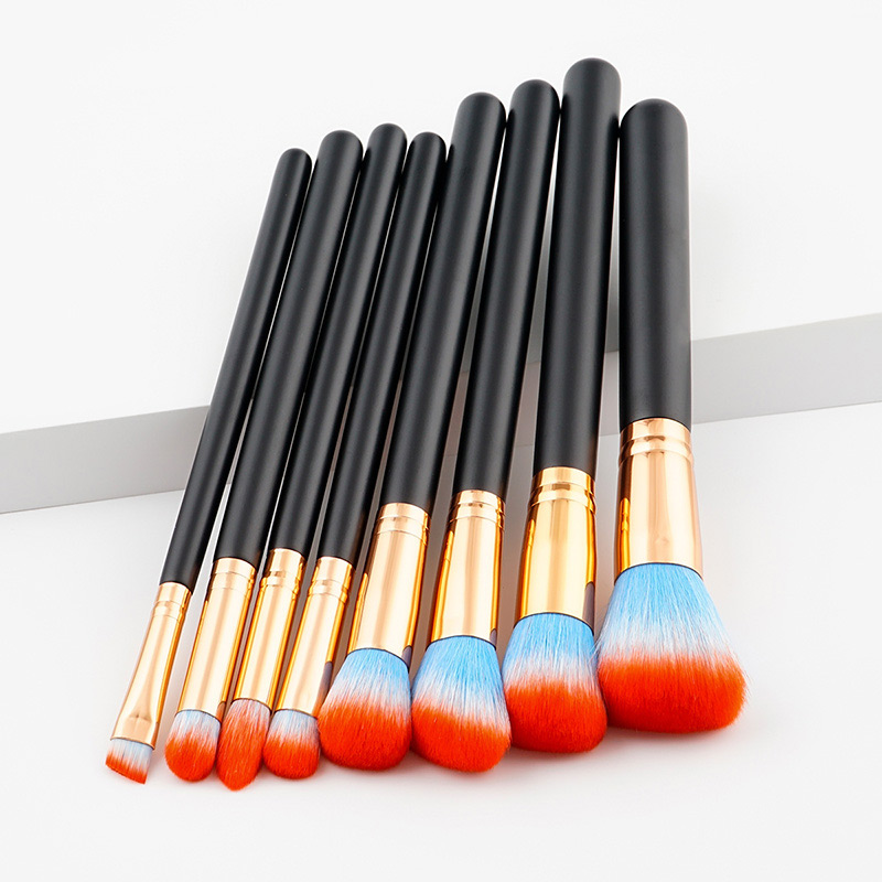 Fashion Orange Color-matching Decorated Brushes (8pcs),Beauty tools
