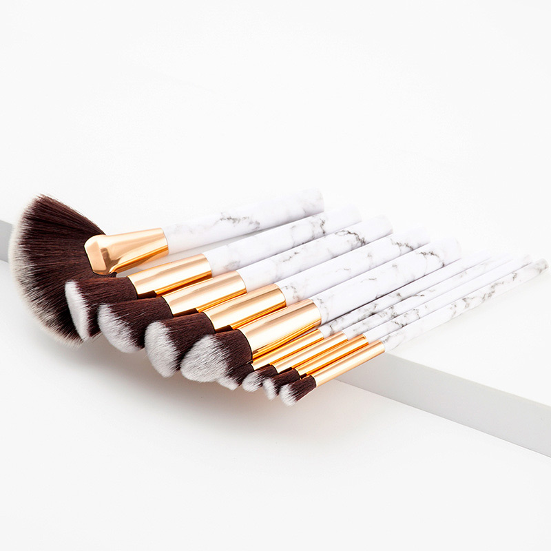 Fashion Gray Color-matching Decorated Brushes (9pcs),Beauty tools