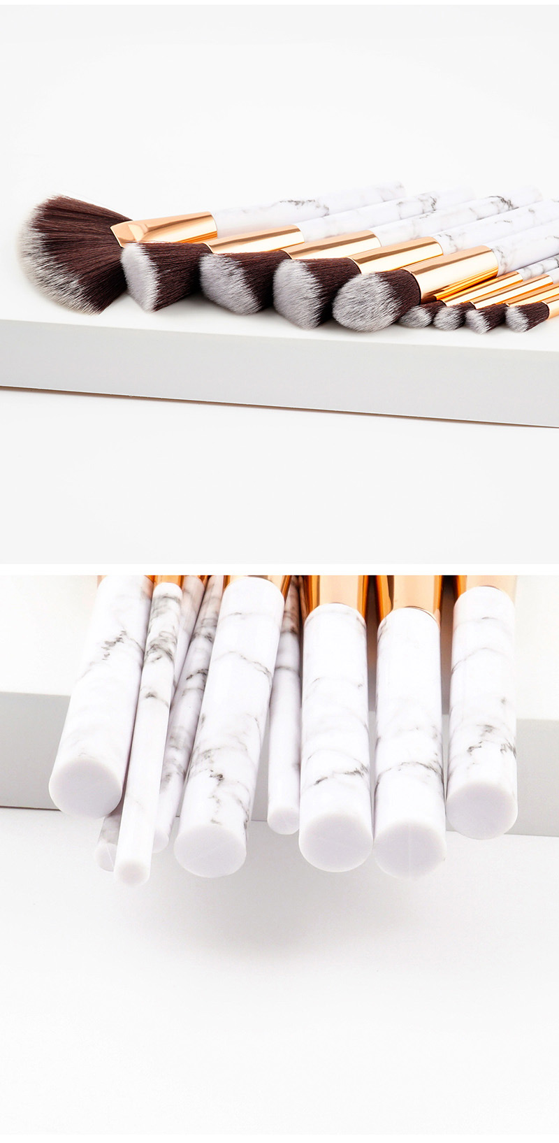 Fashion Gray Color-matching Decorated Brushes (9pcs),Beauty tools