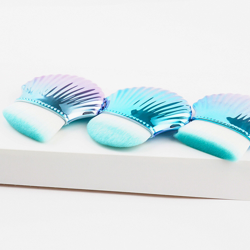 Fashion Light Blue Shell Shape Decorated Brush (1pcs),Beauty tools