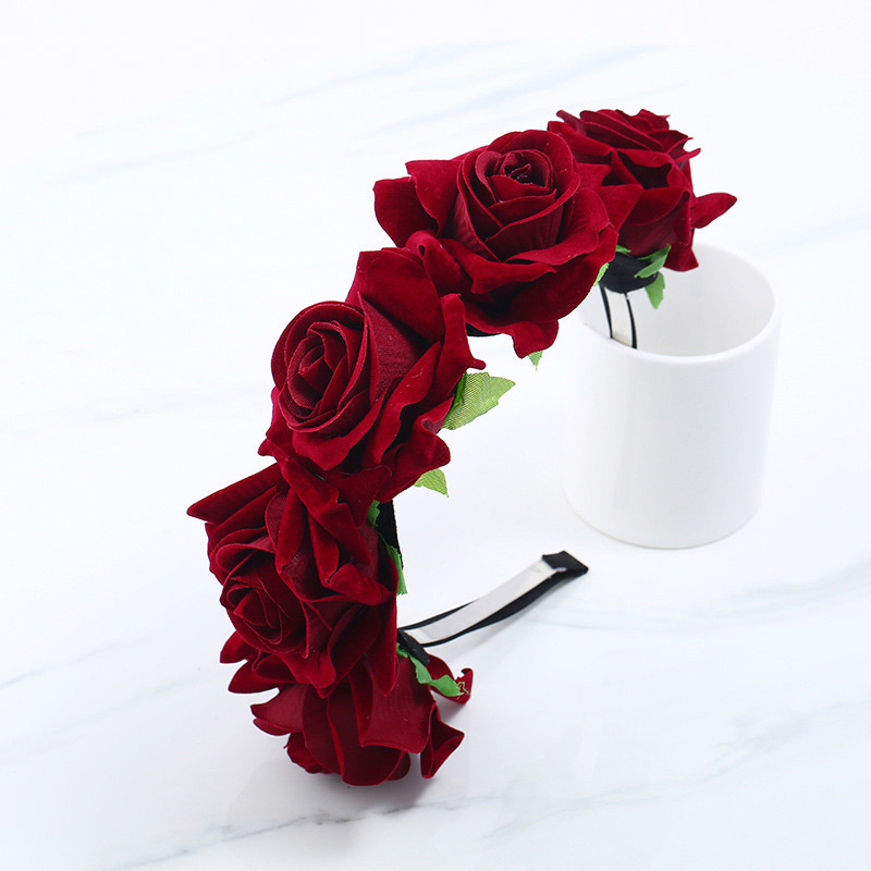 Elegant Red Flower Shape Decorated Hair Clip,Head Band