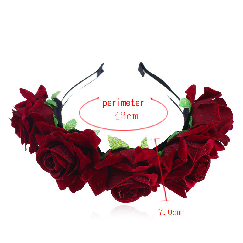 Elegant Red Flower Shape Decorated Hair Clip,Head Band