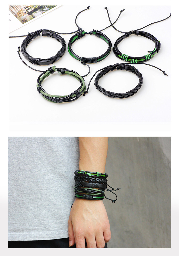 Personality Black Color-matching Decorated Multilayer Bracelet,Fashion Bracelets