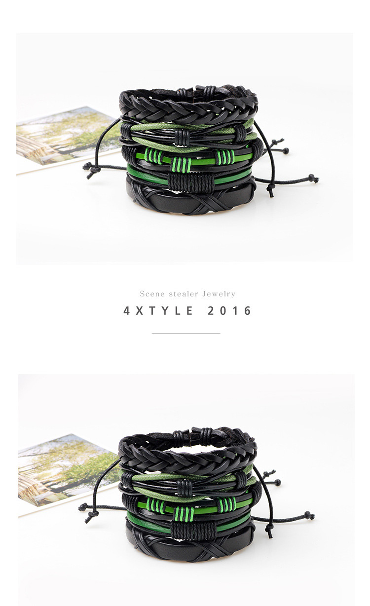 Personality Black Color-matching Decorated Multilayer Bracelet,Fashion Bracelets