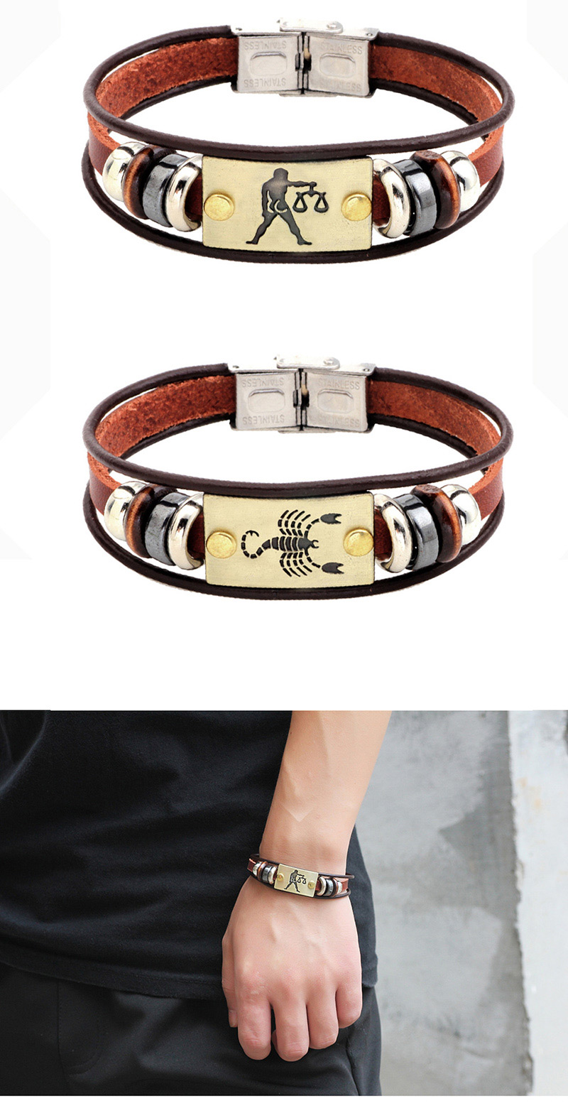 Personality Brown Cancer Decorated Multilayer Bracelet,Fashion Bracelets