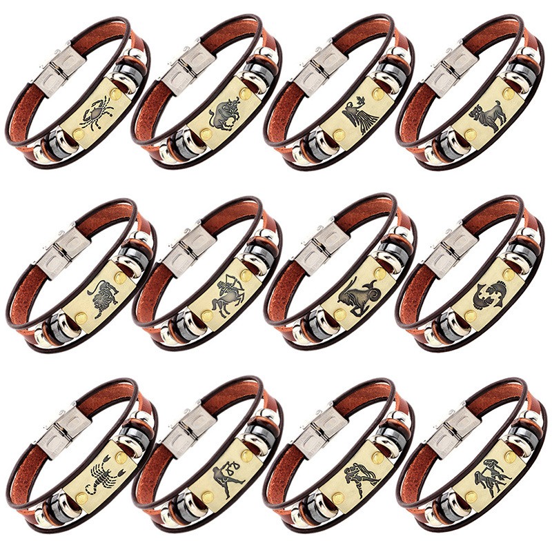 Personality Brown Gemini Decorated Multilayer Bracelet,Fashion Bracelets