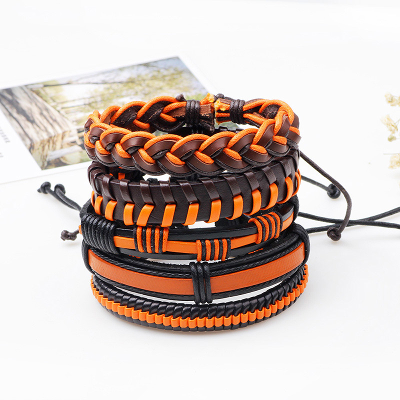 Personality Brown Color-matching Decorated Multilayer Braceles,Fashion Bracelets