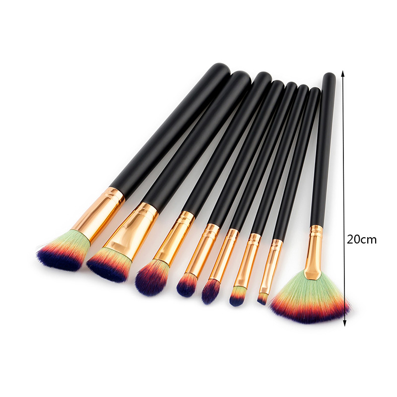 Fashion Sapphire Blue Color-matching Decorated Brushes (8pcs),Beauty tools