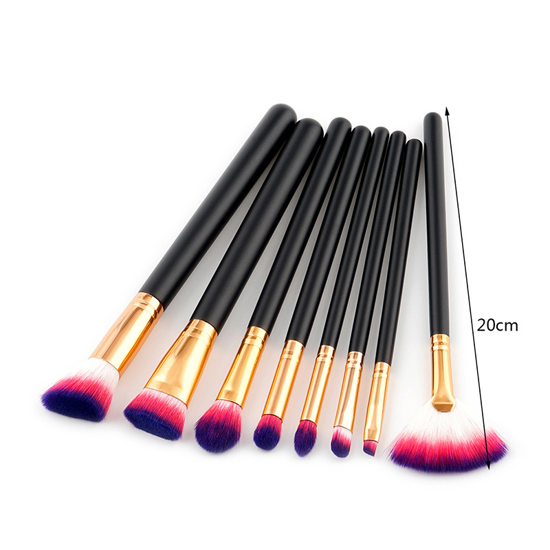 Fashion Purple Color-matching Decorated Brushes (8pcs),Beauty tools