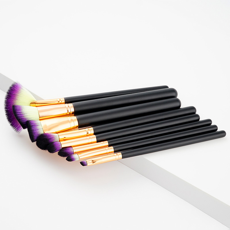Fashion Black Color-matching Decorated Brushes (8pcs),Beauty tools