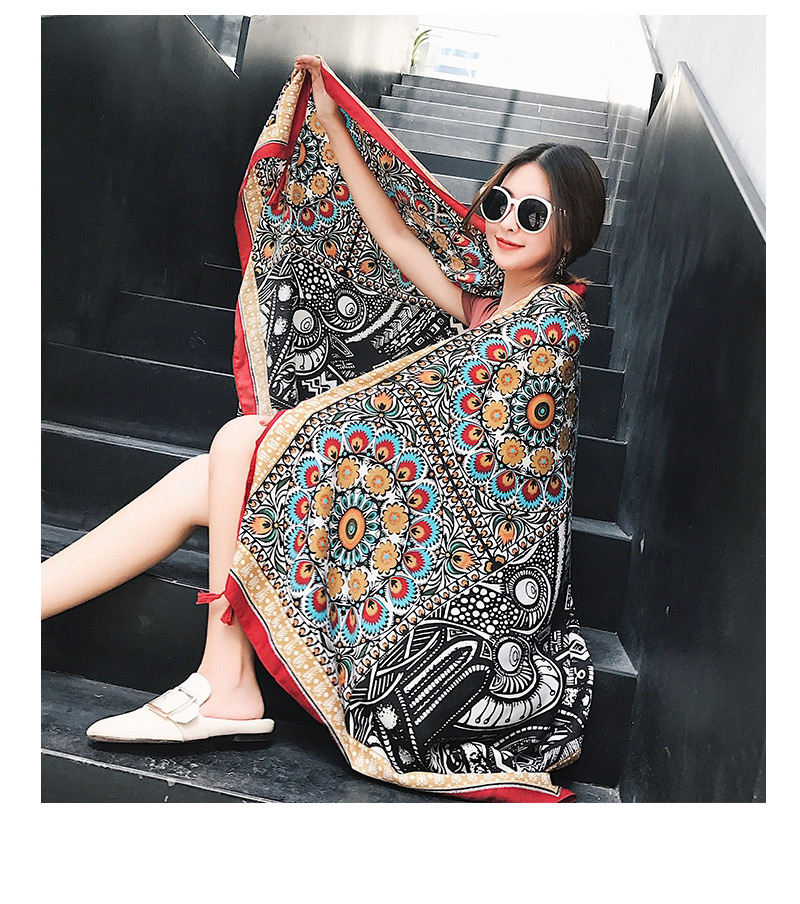 Fashion Multi-color Printing Flower Decorated Scarf,Thin Scaves