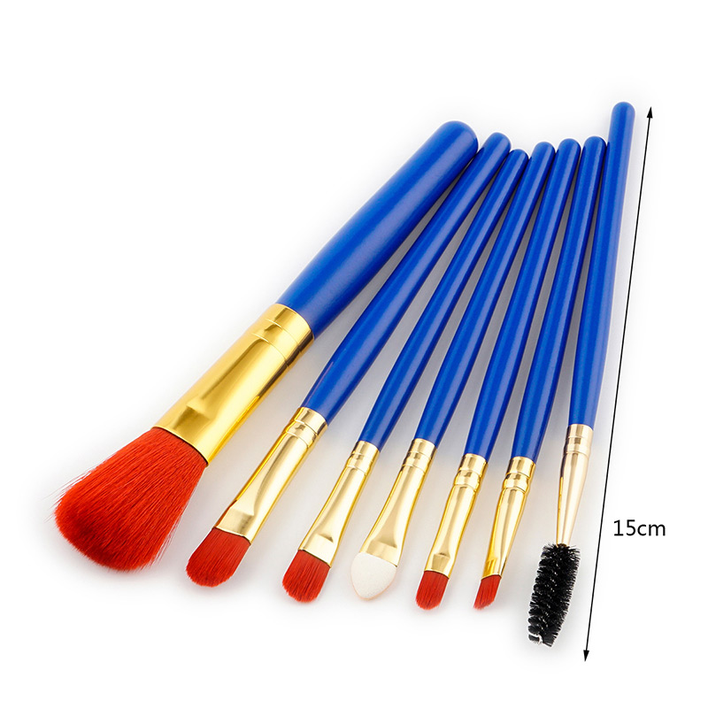 Fashion Red Color-matching Decorated Brushes (7pcs),Beauty tools