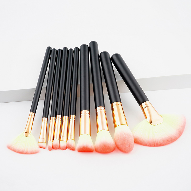 Fashion Orange Fan Shape Decorated Brushes (10pcs),Beauty tools