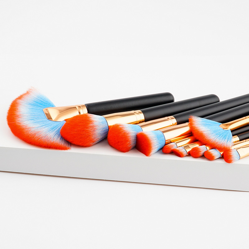 Fashion Orange Fan Shape Decorated Brushes (10pcs),Beauty tools
