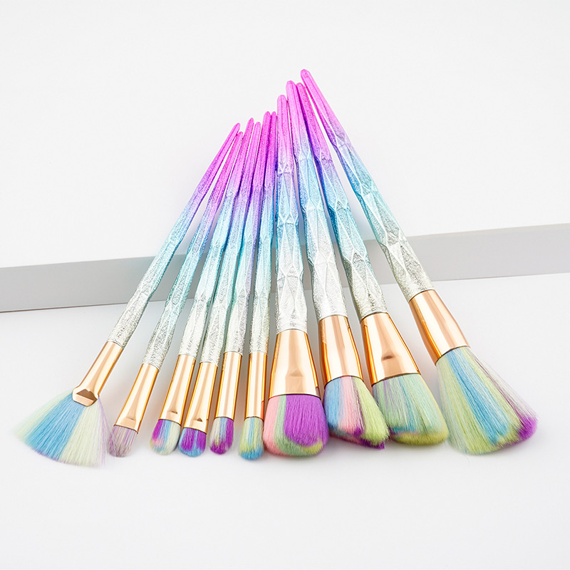 Fashion Multi-color Color-matching Decorated Brushes (10pcs),Beauty tools