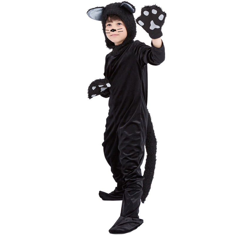 Fashion Black Cat Skull Decorated Costume,Festival & Party Supplies