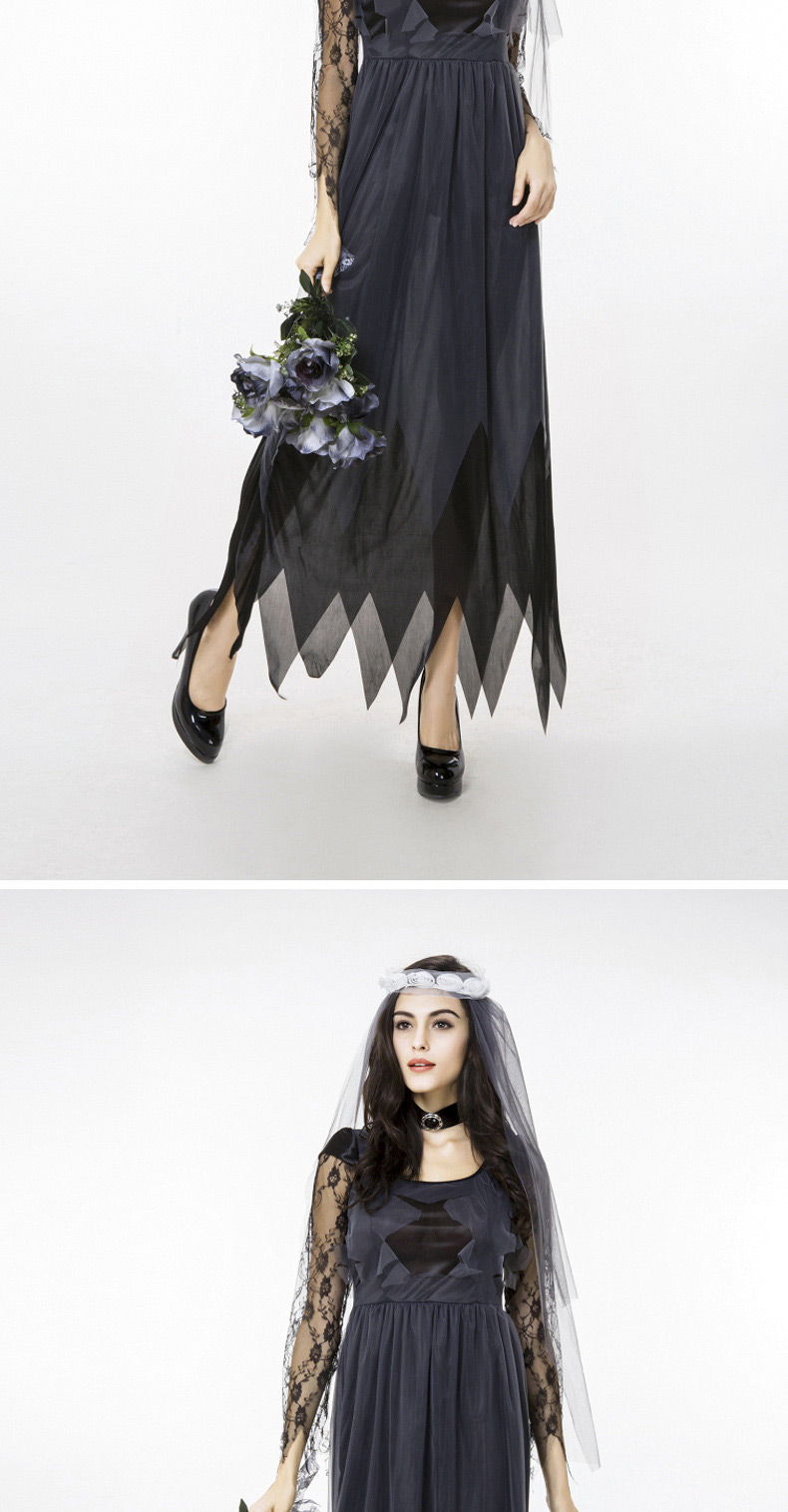 Fashion Black Ghost Bride Decorated Costume,Festival & Party Supplies