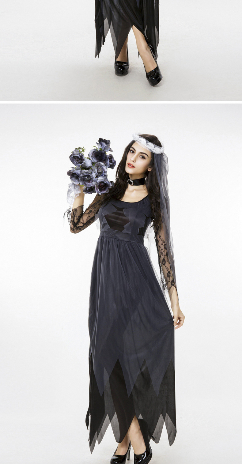 Fashion Black Ghost Bride Decorated Costume,Festival & Party Supplies