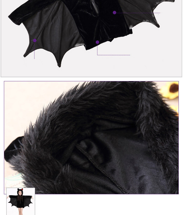 Fashion Black Batdecorated Costume,Festival & Party Supplies