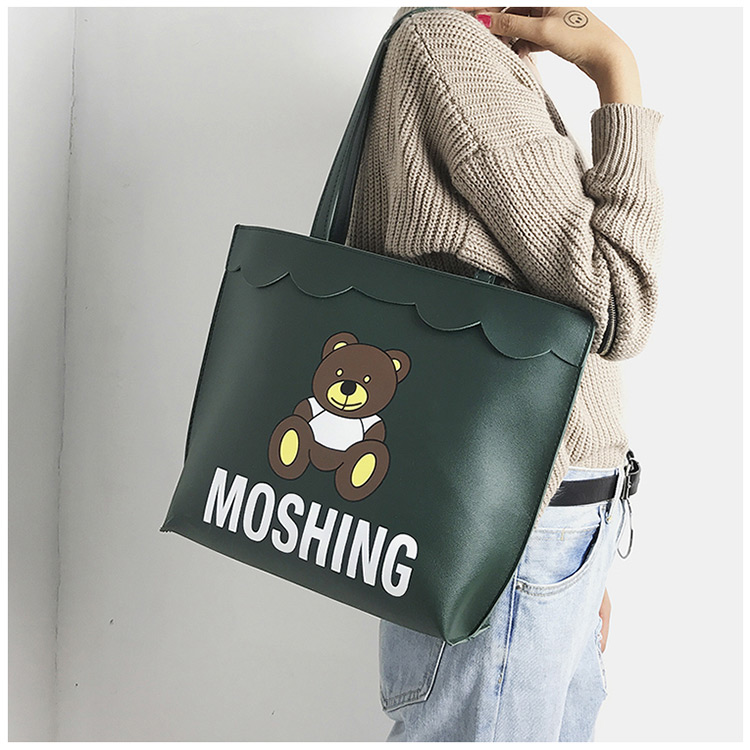 Lovely Green Bear Shape Decorated Bag,Messenger bags