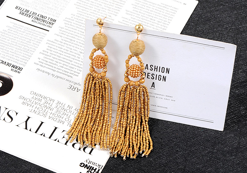 Fashion Champagne Pure Color Decorated Earrings,Drop Earrings