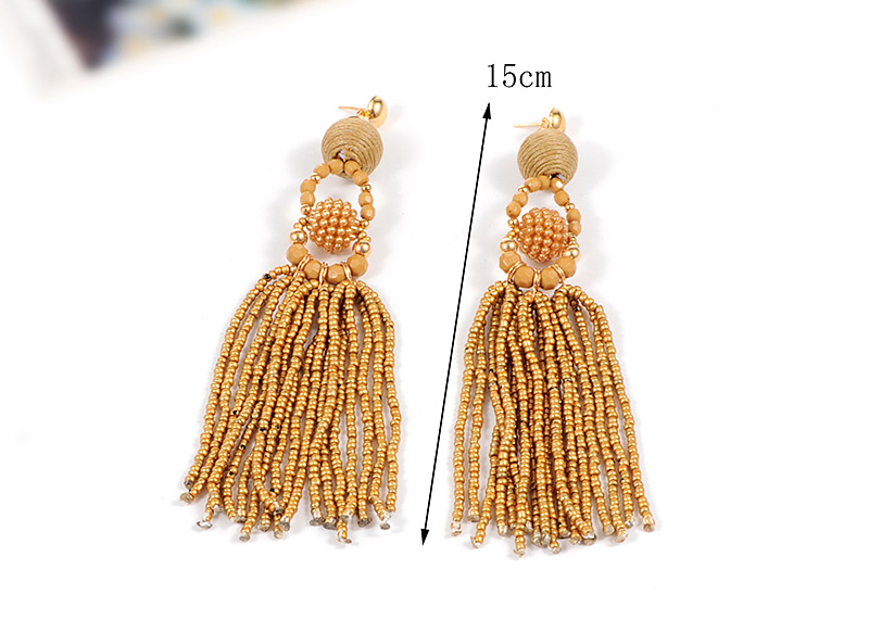 Fashion Champagne Pure Color Decorated Earrings,Drop Earrings