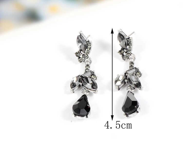 Fashion Black Waterdrop Shape Decorated Earrings,Drop Earrings