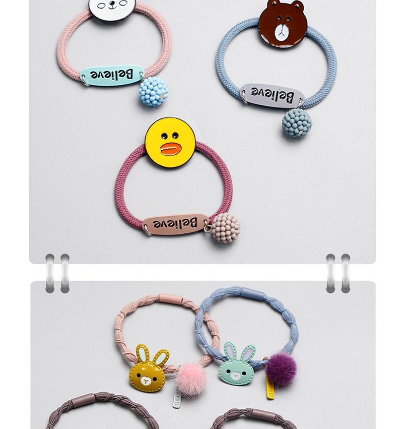 Cute Khaki Fuzzy Ball Decorated Hair Band,Kids Accessories