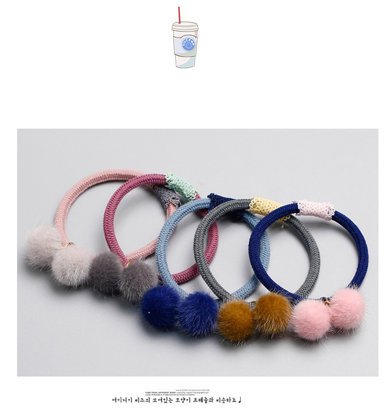 Cute Khaki Fuzzy Ball Decorated Hair Band,Kids Accessories
