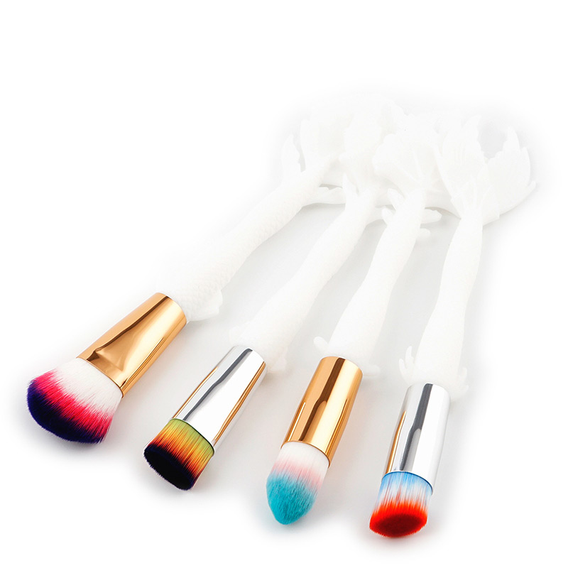 Fashion Multi-color Color-matching Decorated Brushes (4pcs),Beauty tools