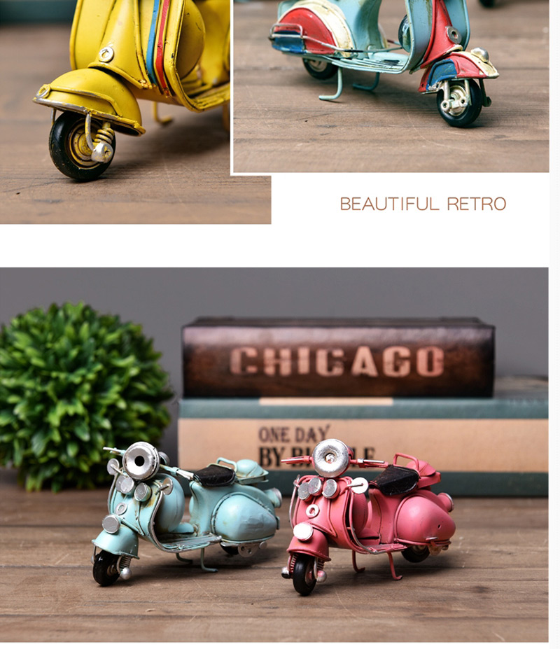 Personality Light Blue Motorcycle Shape Decorated Ornaments,Household goods