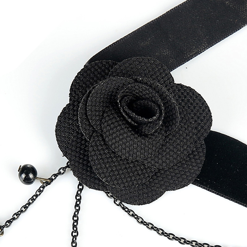 Vintage Black Rose Shape Decoratedchoker,Chokers