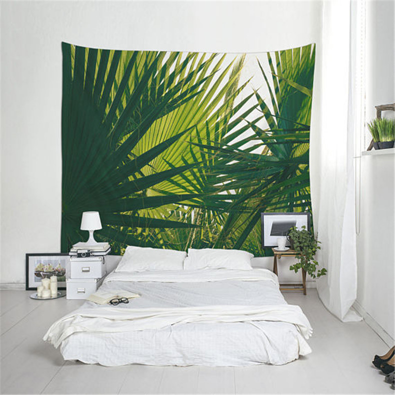 Fashion Green Leaf Pattern Decorated Blanket,Cover-Ups