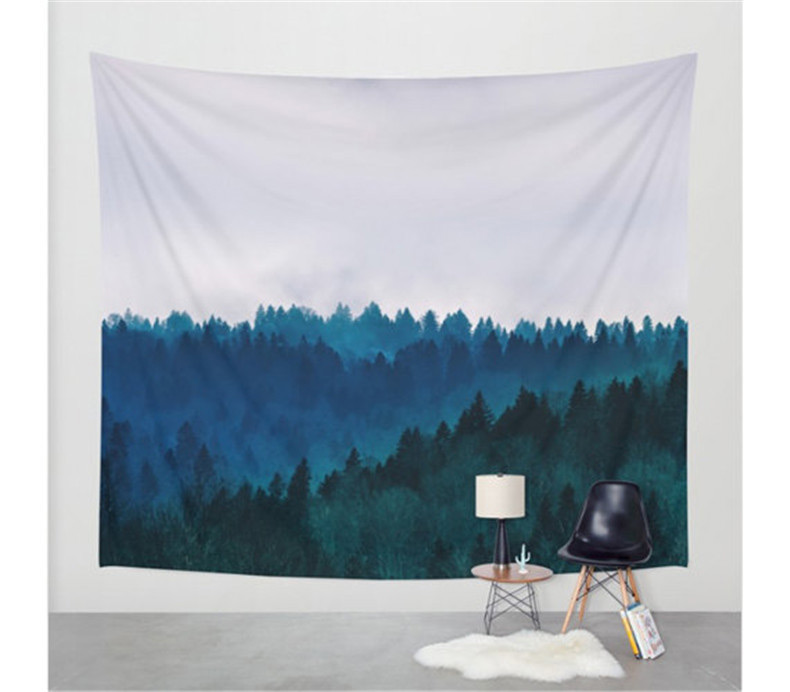 Fashion Blue Tree Pattern Decorated Blanket,Cover-Ups