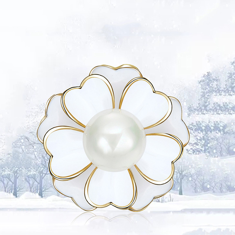 Elegant White Flower Shape Decorated Brooch,Korean Brooches