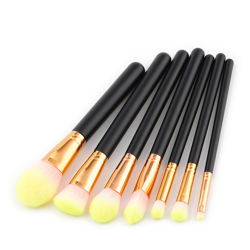 Fashion Yellow Color-macthing Decorated Brushes,Beauty tools