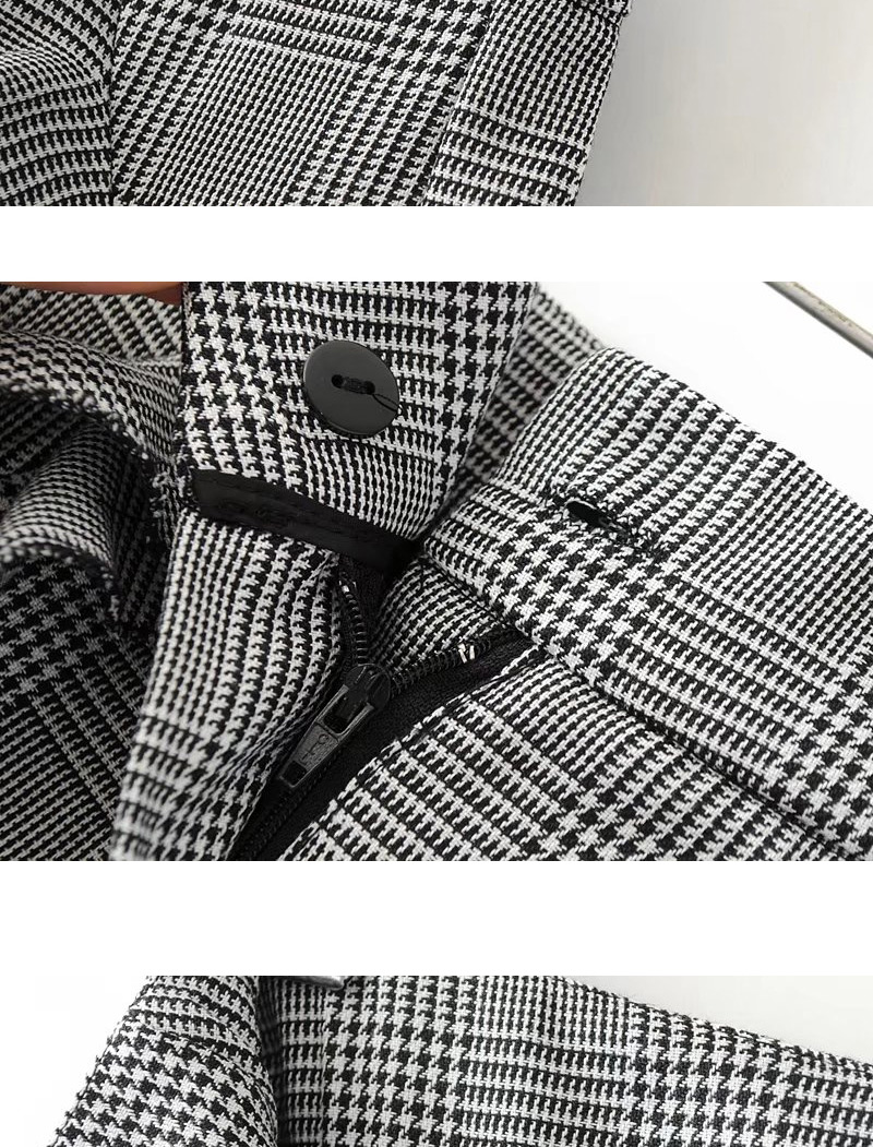 Fashion Gray Grid Pattern Decorated Shorts,Shorts