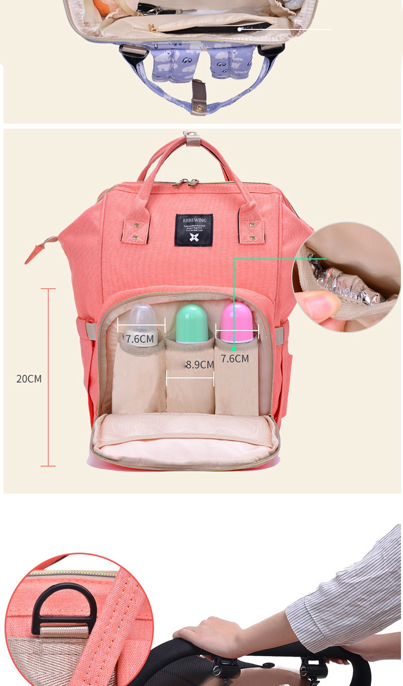 Fashion Pink Pure Color Decorated Backpack,Home storage