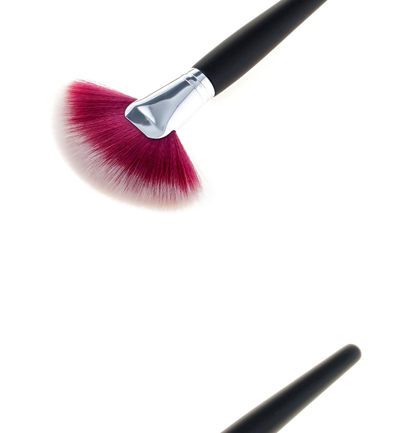 Fashion Red+white Sector Shape Decorated Makeup Brush,Beauty tools