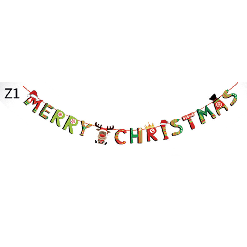 Fashion Multi-color Cartoon Letters Decorated Christmas Ornaments,Festival & Party Supplies