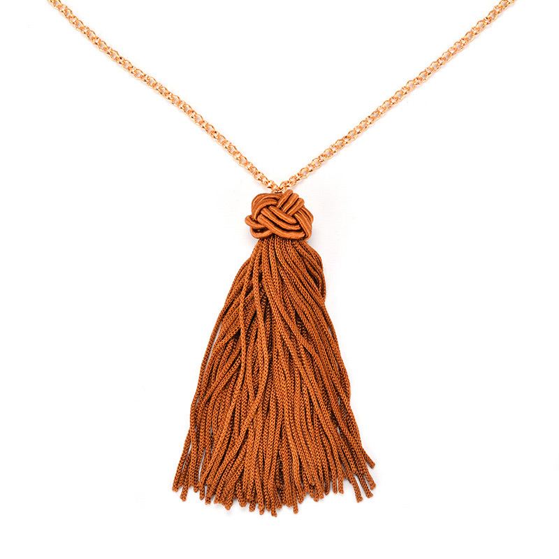 Fashion Coffee Tassel Decorated Necklace,Pendants