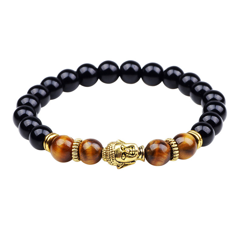 Fashion Gold Color+black+brown Buddha Head Shape Decorated Bracelet,Fashion Bracelets