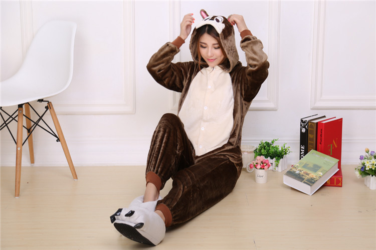 Fashion Brown Mouse Shape Decorated Pajamas,Cartoon Pajama