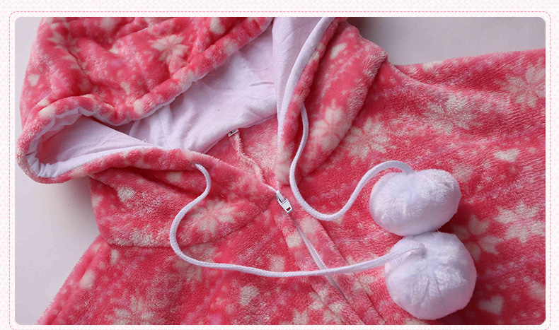 Fashion Pink Snowflake Pattern Decorated Pajams,Cartoon Pajama