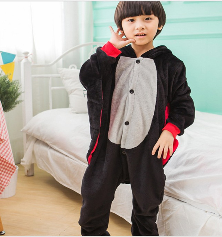 Fashion Black Bat Shape Decorated Child Pajams,Others