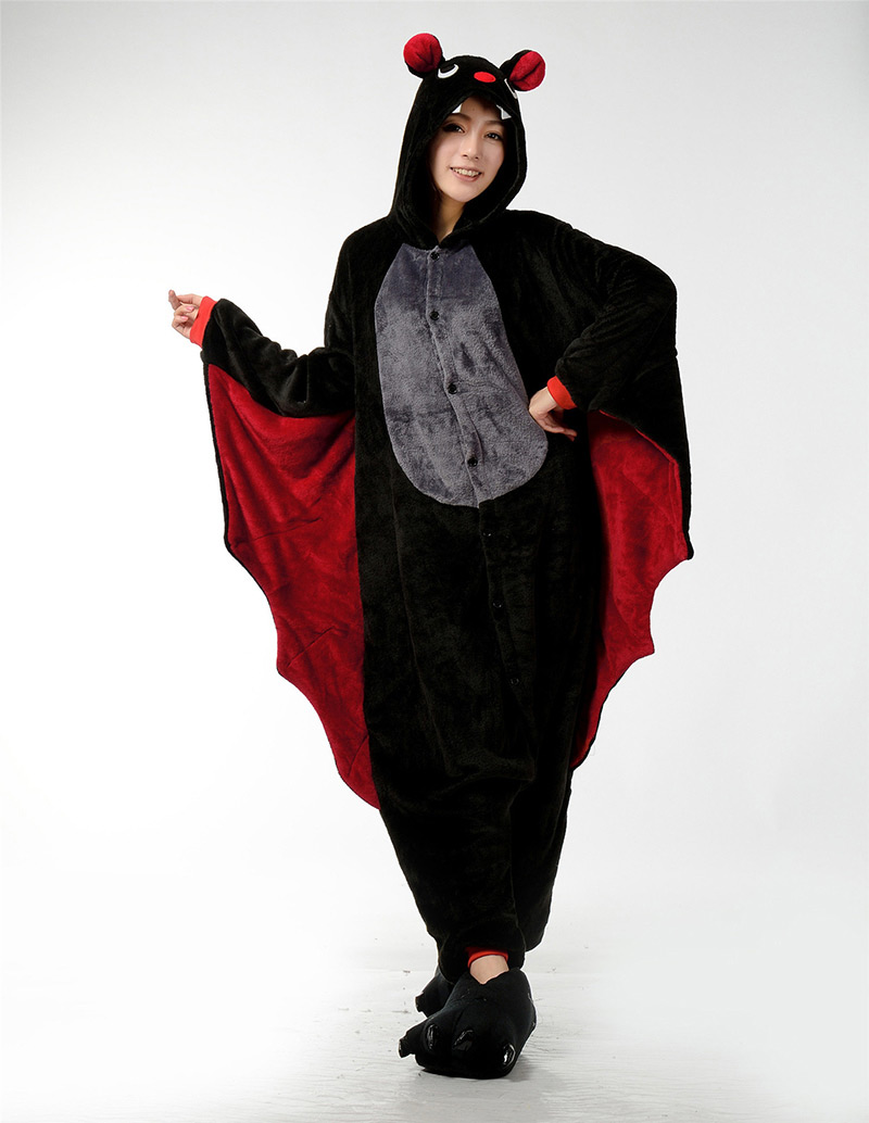 Fashion Black Bat Shape Decorated Nightgown,Others