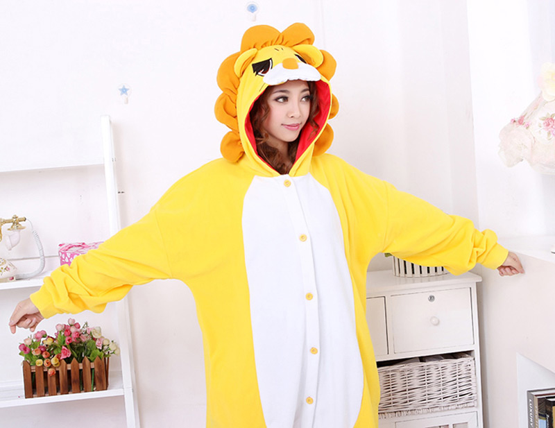 Fashion Yellow Lions Shape Decorated Nightgown,Cartoon Pajama