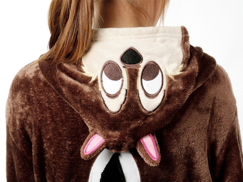 Fashion Brown Mouse Ear Shape Decorated Nightgown,Cartoon Pajama