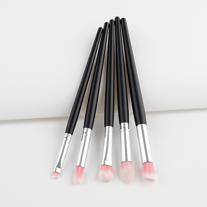 Fashion Pink+white Color Matching Decorated Eyes Brush(5pcs),Beauty tools